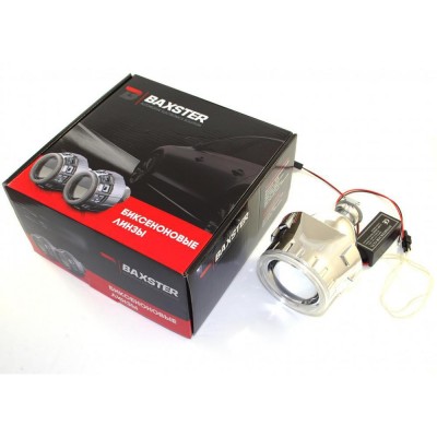 Комплект биксеноновых линз Baxster G5 H1-D 2,5" с ангельскими глазками (2шт)