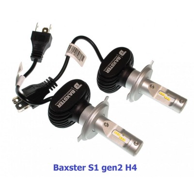 Комплект LED ламп BAXSTER S1 gen2 H4 5000K 4000lm с радиатором