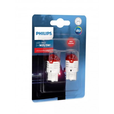 Комплект светодиодных ламп Philips 11066U30RB2 W21/5W LED 12V Ultinon Pro3000 RED
