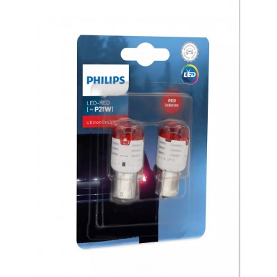 Комплект светодиодных ламп Philips 11498U30RB2 P21W LED 12V Ultinon Pro3000 RED