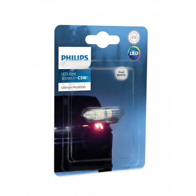 Светодиодная лампа PHILIPS 11860U30CWB1 LED Ultinon Pro3000 Festoon 6000K 12V 30mm