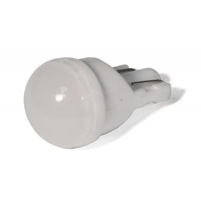Светодиодная лампа StarLight T10 1 диод COB 12V 0.4W WHITE / матовая  линза / CERAMIC