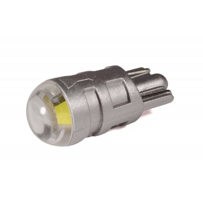 Светодиодная лампа StarLight T10 1 диод СОВ 12V 0.5W WHITE / прозрачная линза / серый пластиковый цоколь