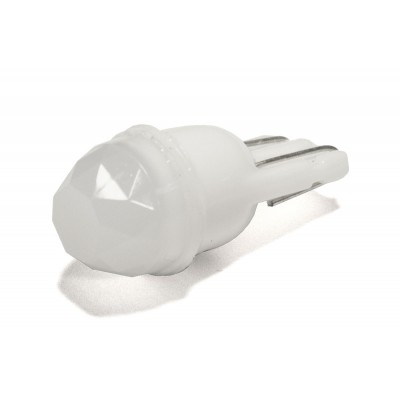 Светодиодная лампа StarLight T10 1 диод 12V 0.5W 3D WHITE матовая линза, running lights
