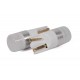 Светодиодная лампа StarLight T10 2 диода 2835 12V 0,5W  WHITE / матовая  линза / пластиковый цоколь / серый обод