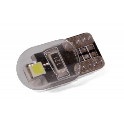 Светодиодная лампа StarLight T10 2 диода 2835 12V 0.5W WHITE / мультиполярная в прозрачной колбе / печатная плата