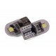 Светодиодная лампа StarLight T10 2 диода 2835 12V 0.5W WHITE / мультиполярная в прозрачной колбе / печатная плата