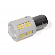 Светодиодная лампа StarLight T25/5 28 (24+4 линза) диодов 4014 BAY15d 3.5W 12V-24V WHITE / керамика / габарит+стоп