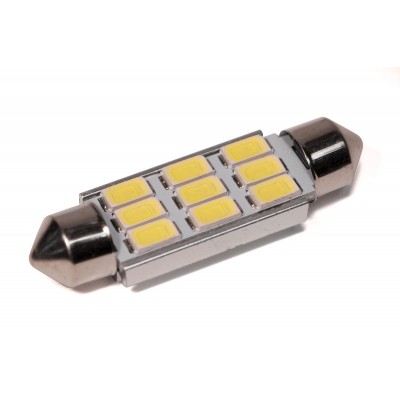 Светодиодная лампа StarLight T11 9 диодов 5630 1.5W 12V WHITE / 41mm / мультиполярная
