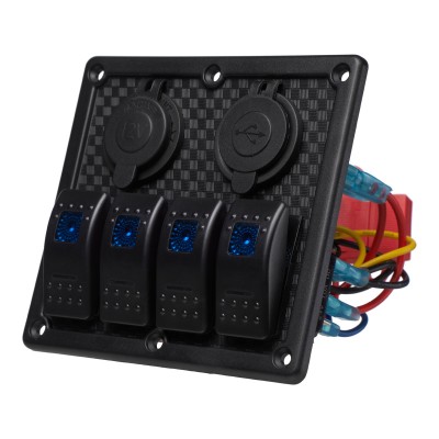 Блок переключателей HeadLight 4+2 синяя подсветка