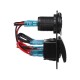Блок переключателей HeadLight 3+2 синяя подсветка