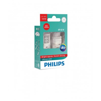 Комплект светодиодных ламп Philips 11065ULRX2 W21W LED red 12V