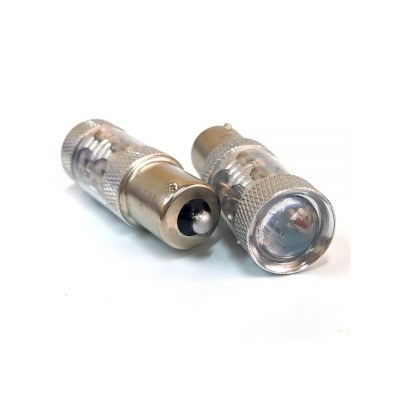 Светодиодная лампа StarLight T25 10 диодов CREE BA15S WHITE CanBus с линзой