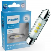 Світлодіодна лампа PHILIPS 11866CU70X1 C5W/C10W LED Ultinon Pro7000 Festoon SV8.5 WHITE 6000K 43mm 12V (1 шт)