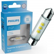 Світлодіодна лампа PHILIPS 11866WU70X1 C5W/C10W LED Ultinon Pro7000 Festoon SV8.5 WHITE 4000K 43mm 12V (1 шт)